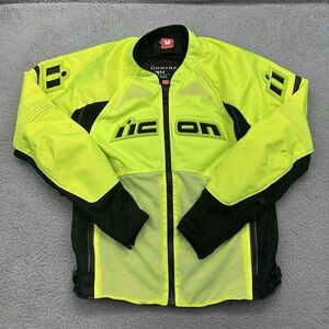 Icon Motosports Mens Medium Contra 2‎ Mesh Motorcycle Riding Protection Jacket